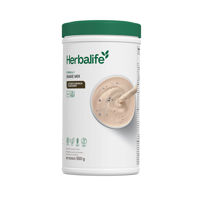 Herbalife Formula 1 meal replacement shake, Cookie Crunch flavour, 550 g canister